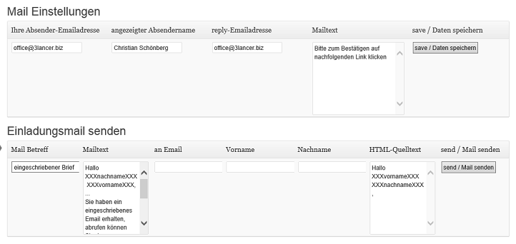 Schoenberg - Programmierauftrag, Programmierer - WordPress-Plugin für eingeschriebene Emails